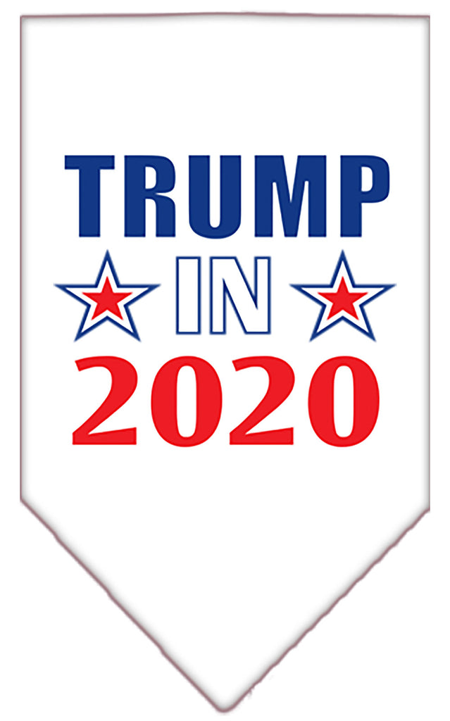 Trump In 2020 Screen Print Bandana White Large