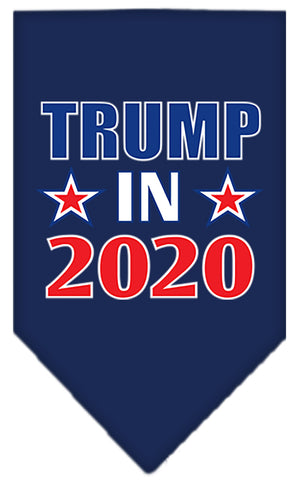 Trump In 2020 Screen Print Bandana Navy Blue Small