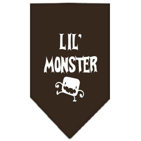 Lil Monster  Screen Print Bandana Cocoa Large