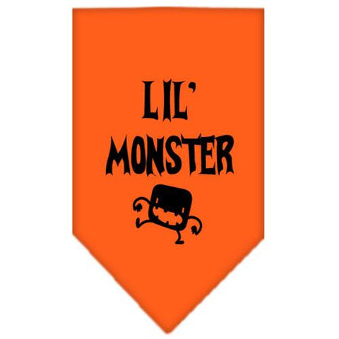 Lil Monster  Screen Print Bandana Orange Large