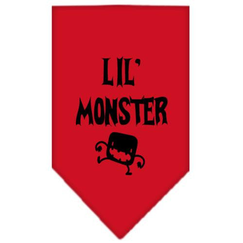 Lil Monster  Screen Print Bandana Red Small