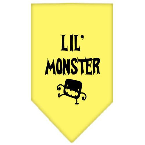 Lil Monster  Screen Print Bandana Yellow Small