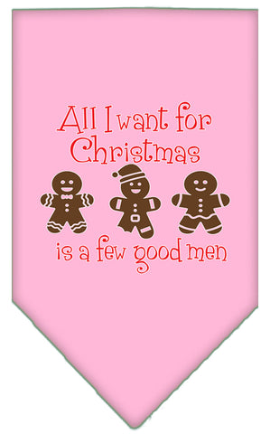 All I Want Is A Few Good Men Screen Print Bandana Light Pink Small