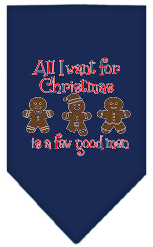 All I Want Is A Few Good Men Screen Print Bandana Navy Blue Small