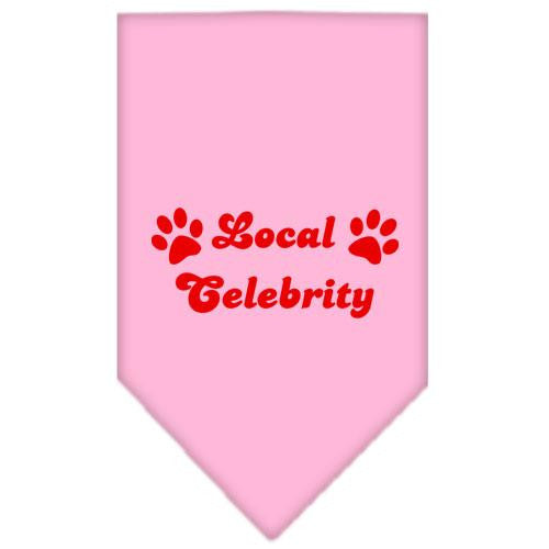 Local Celebrity Screen Print Bandana Light Pink Small