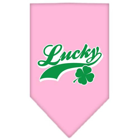 Lucky Swoosh Screen Print Bandana Light Pink Small