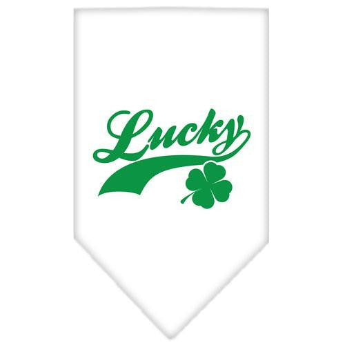 Lucky Swoosh Screen Print Bandana White Small