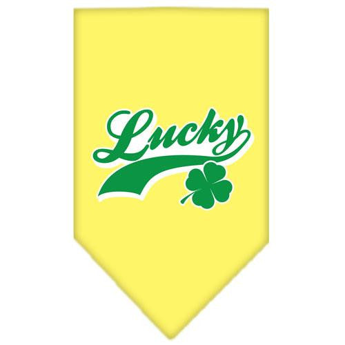 Lucky Swoosh Screen Print Bandana Yellow Small