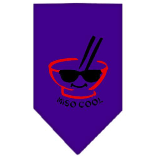 Miso Cool Screen Print Bandana Purple Large