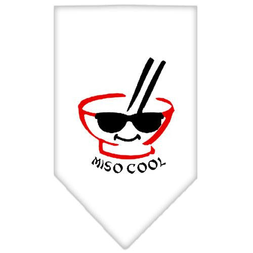 Miso Cool Screen Print Bandana White Large