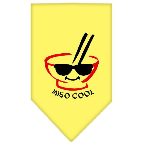 Miso Cool Screen Print Bandana Yellow Large