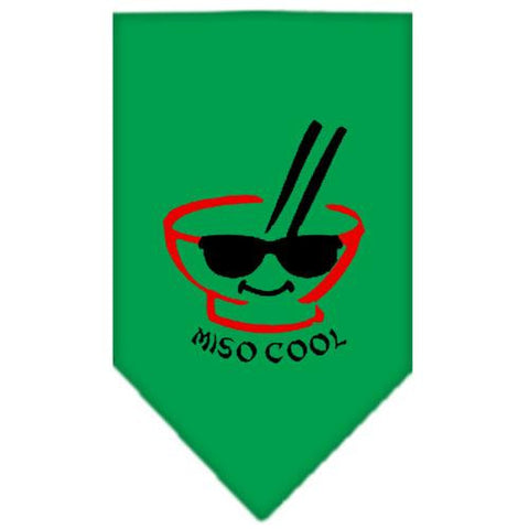 Miso Cool Screen Print Bandana Emerald Green Small