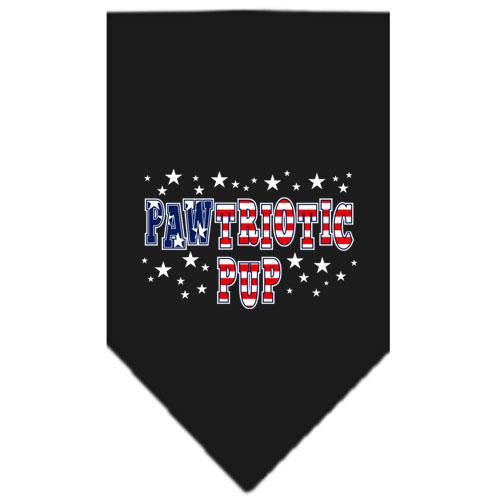 Pawtriotic Pup Screen Print Bandana Black Small