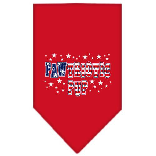 Pawtriotic Pup Screen Print Bandana Red Small