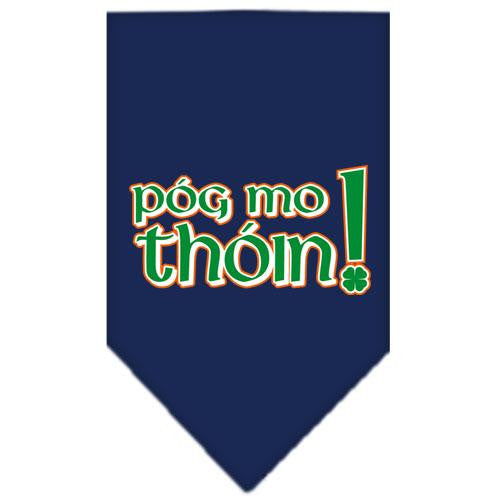 Pog Mo Thoin Screen Print Bandana Navy Blue Small