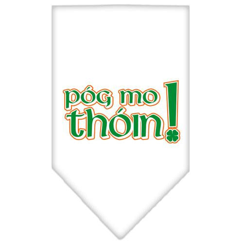 Pog Mo Thoin Screen Print Bandana White Small