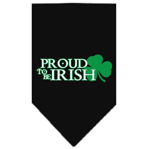 Proud to be Irish Screen Print Bandana Black Large