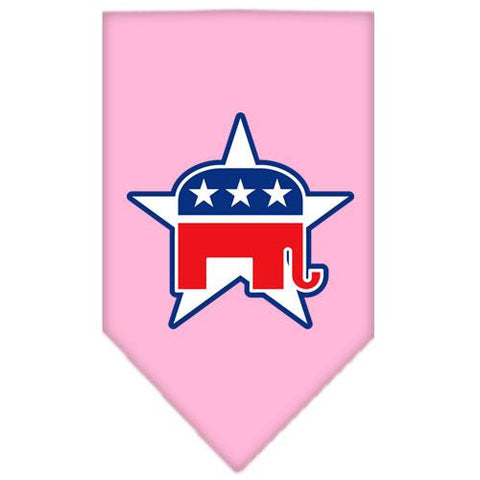 Republican Screen Print Bandana Light Pink Small