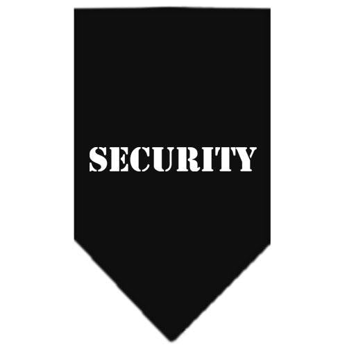 Security  Screen Print Bandana Black Large