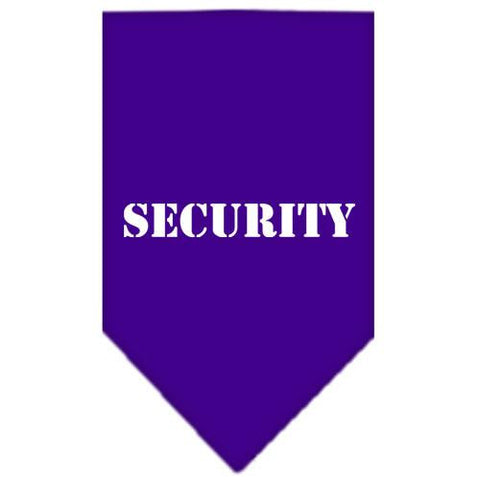 Security  Screen Print Bandana Purple Large