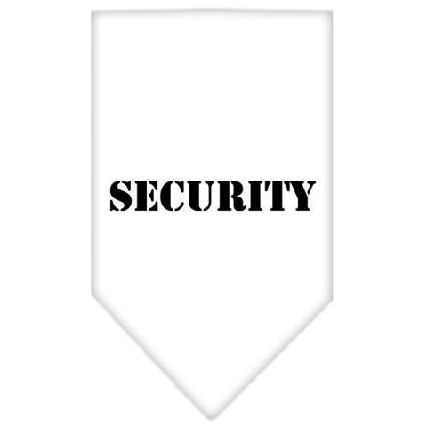 Security  Screen Print Bandana White Large