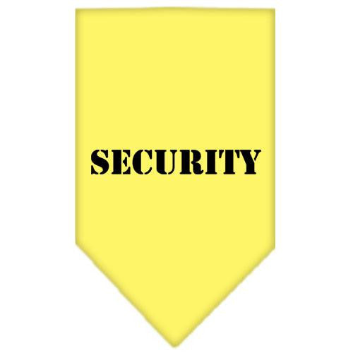 Security  Screen Print Bandana Yellow Small