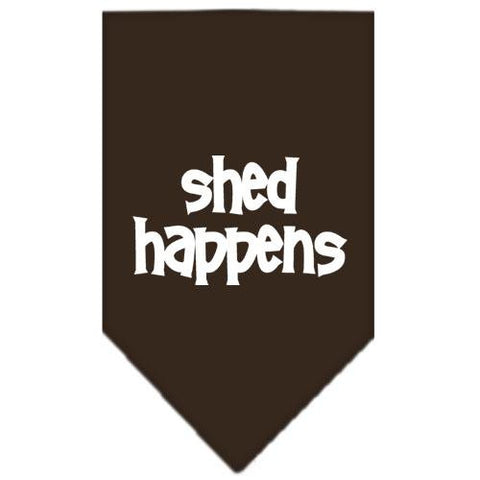 Shed Happens  Screen Print Bandana Cocoa Large