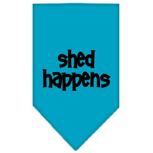 Shed Happens  Screen Print Bandana Turquoise Large