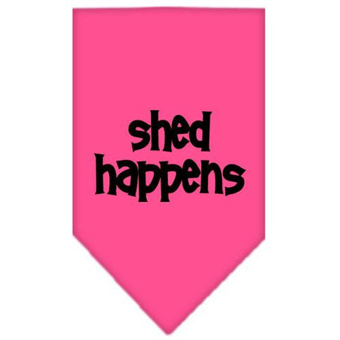 Shed Happens  Screen Print Bandana Bright Pink Small