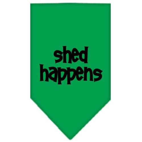 Shed Happens  Screen Print Bandana Emerald Green Small