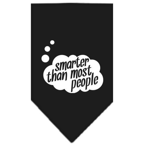 Smarter then most People Screen Print Bandana Black Large