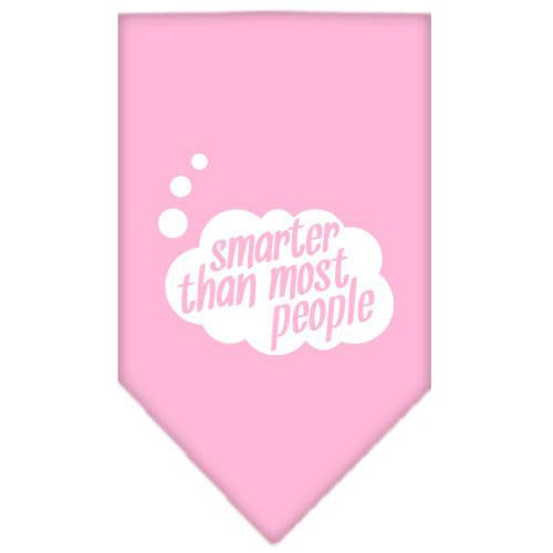 Smarter then most People Screen Print Bandana Light Pink Large