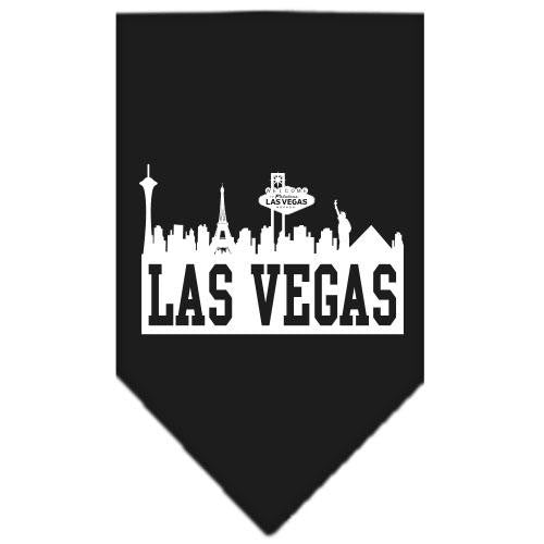 Las Vegas Skyline Screen Print Bandana Black Large