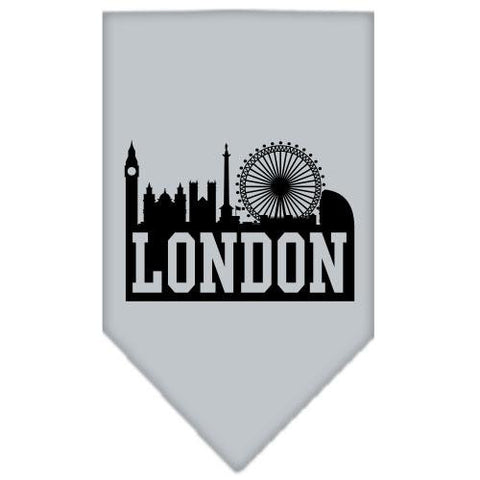 London Skyline Screen Print Bandana Grey Small