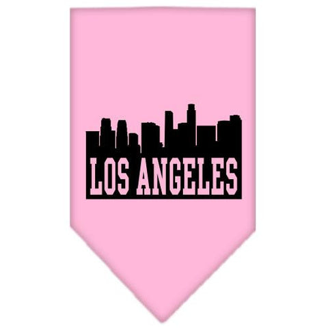 Los Angeles Skyline Screen Print Bandana Light Pink Small