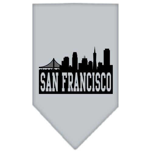 San Francisco Skyline Screen Print Bandana Grey Small