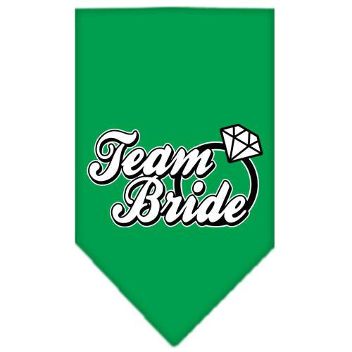 Team Bride Screen Print Bandana Emerald Green Small