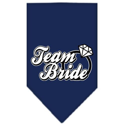 Team Bride Screen Print Bandana Navy Blue Small