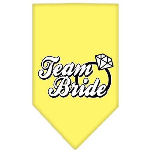 Team Bride Screen Print Bandana Yellow Small