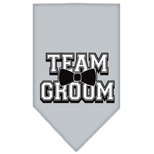 Team Groom Screen Print Bandana Grey Large