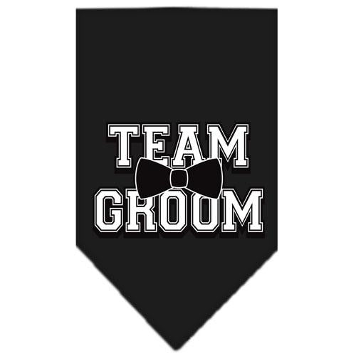 Team Groom Screen Print Bandana Black Small