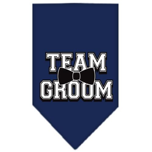 Team Groom Screen Print Bandana Navy Blue Small