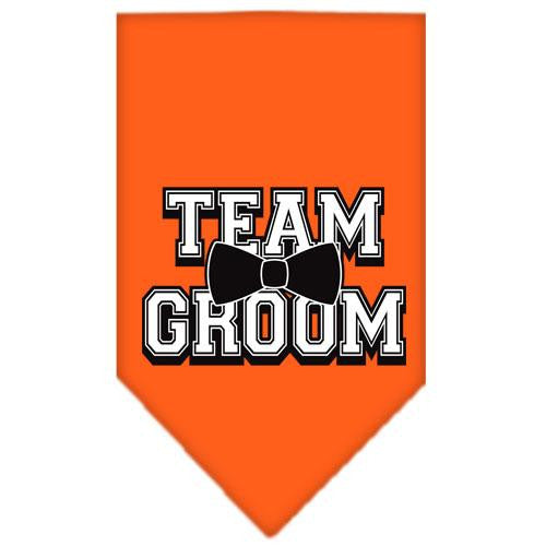 Team Groom Screen Print Bandana Orange Small