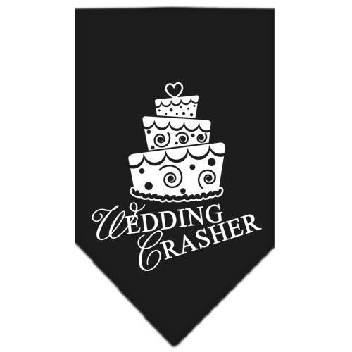 Wedding Crasher Screen Print Bandana Black Large