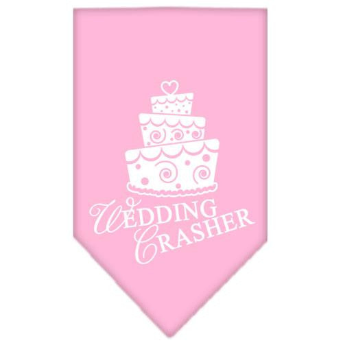 Wedding Crasher Screen Print Bandana Light Pink Large