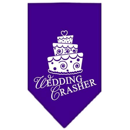 Wedding Crasher Screen Print Bandana Purple Large