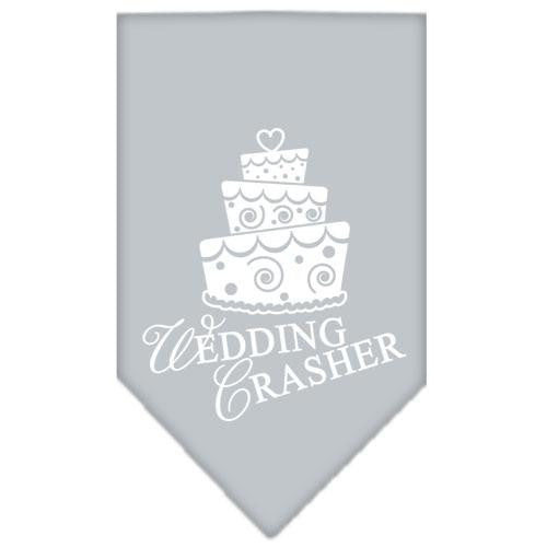 Wedding Crasher Screen Print Bandana Grey Small