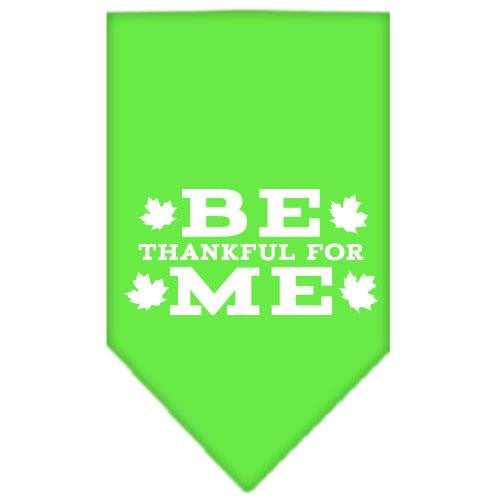 Be Thankful for Me Screen Print Bandana Lime Green Large