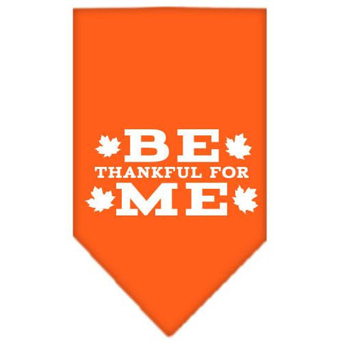 Be Thankful for Me Screen Print Bandana Orange Small