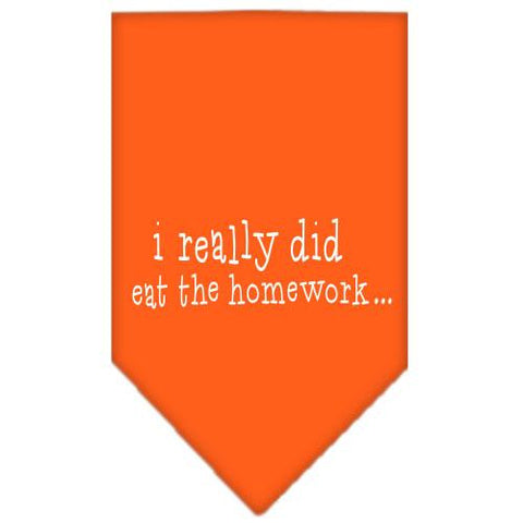 I really did eat the Homework Screen Print Bandana Orange Large